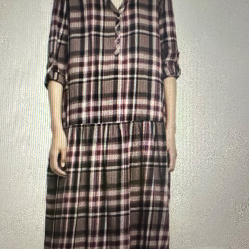 Zara Plaid Midi Dress - Picture 4 of 9